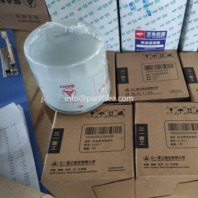genuine Sany excavator crane oil filter element